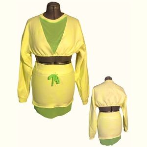 Upcycled lightly tye-dyed ladies playset